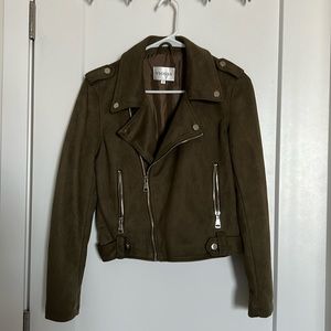 Suede biker jacket